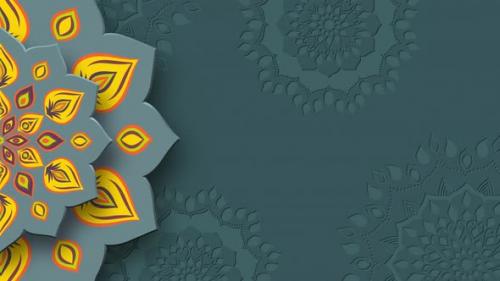 Videohive - Rotating Indian Rangoli with copy space. - 47614548 - 47614548