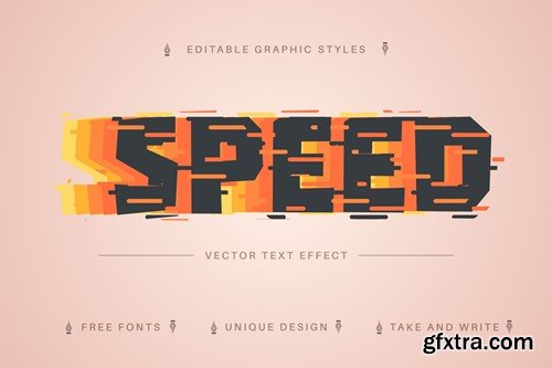 Speed - Editable Text Effect, Font Style 4UUU45K