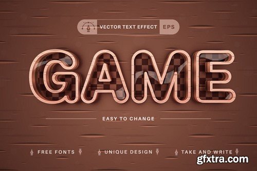 Stroke Chess - Editable Text Effect, Font Style F56Q97T