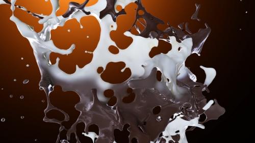 Videohive - Chocolate & Milk Mixing Splash V6 - 47619744 - 47619744