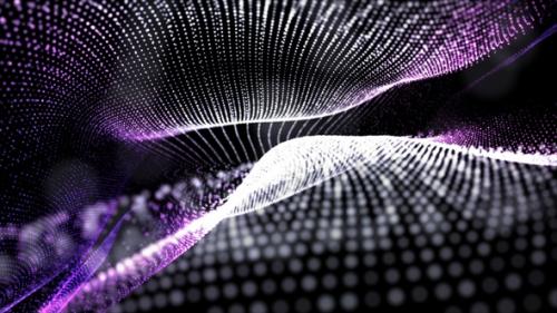 Videohive - Particle Wave Flow Background Multicolor Loop V11 - 47619748 - 47619748