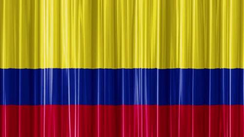 Videohive - Colombia Flag Curtain Wave - 47620031 - 47620031