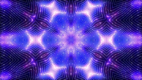 Videohive - Glowing Neon Blue Kaleidoscope - 47620988 - 47620988