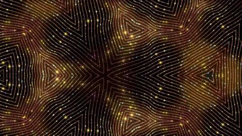 Videohive - Kaleidoscopic Background Golden Lines - 47620996 - 47620996