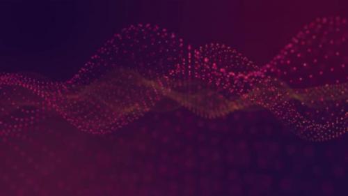 Videohive - Red Dotted Lines Wavy Motion Animation - 47621015 - 47621015