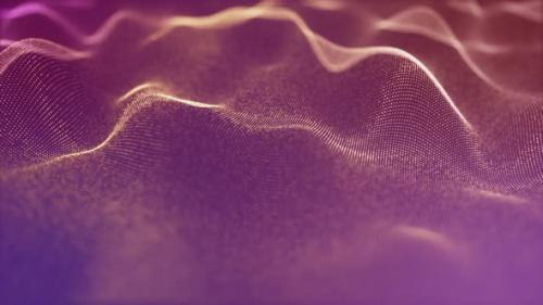 Videohive - Golden Glittery Waves Motion Animation - 47621084 - 47621084