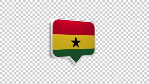 Videohive - Ghana Flag Pin Icon - 47638849 - 47638849