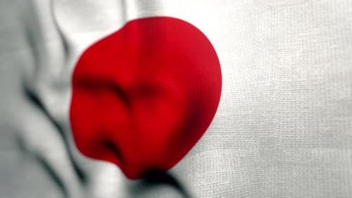 Videohive - Waving Colorful Flag of Japan Japanese Flag is Blowing in the Wind - 47639186 - 47639186