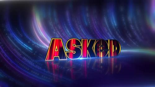 Videohive - Asked Futuristic Neon Text On Cybernetic Canvas - 47639720 - 47639720