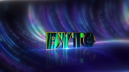 Videohive - Byte Futuristic Neon Text On Cybernetic Canvas - 47639721 - 47639721