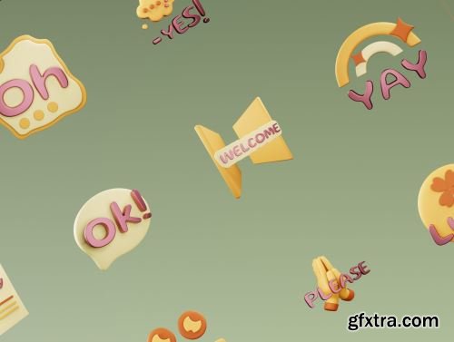 Social Slang – Best 3D Social Media Slangs Icon Pack Ui8.net