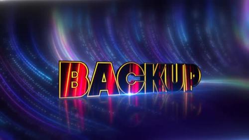 Videohive - Backup Futuristic Neon Text On Cybernetic Canvas - 47639742 - 47639742