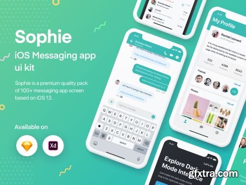 Sophie Messaging app ui kit Ui8.net