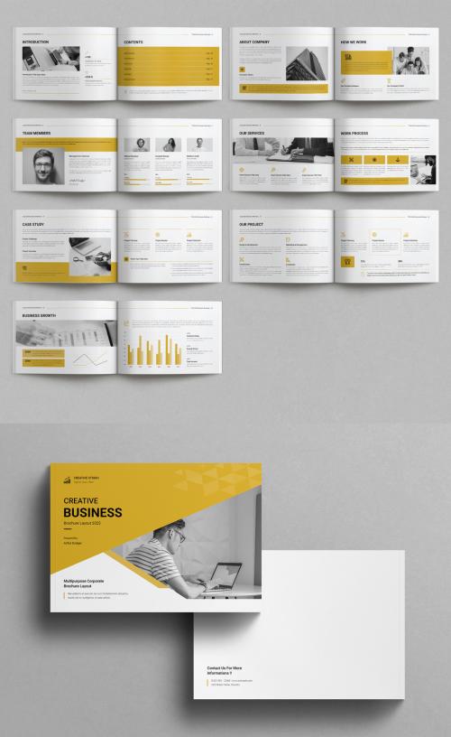 Creative Business Brochure Layout Landscape 636625467