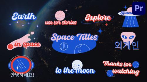 Videohive - Space Sticker Titles for Premiere Pro - 47660270 - 47660270