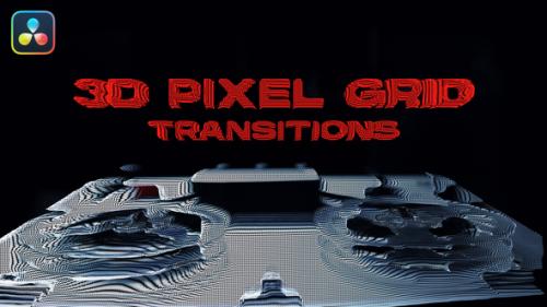 Videohive - 3D Pixel Grid Transitions | DaVinci Resolve - 47690487 - 47690487