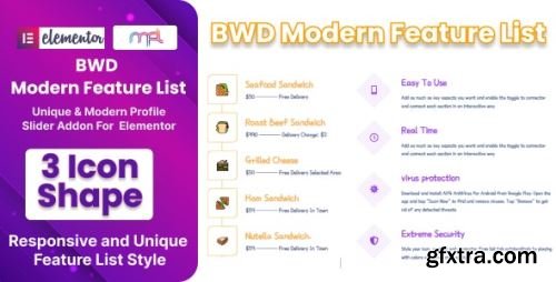 CodeCanyon - BWD Modern Feature List Addon For Elementor v1.0 - 47708026 - Nulled