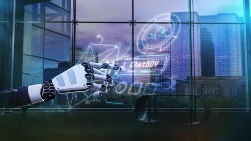 Videohive - The Launch Of Artificial Intelligence Displayed By Infographics - 47646164 - 47646164