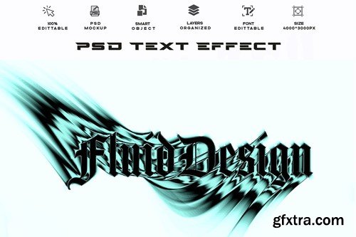 4 PSD Fluidic Elegance Liquid Text Effect T8M6T9J