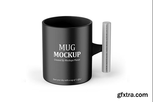 Mug with Wooden Handle Mockups 46U33Y6