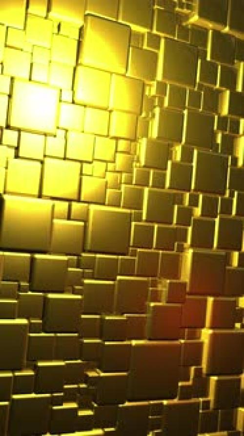 Videohive - Golden Cubes Background In - 47688561 - 47688561