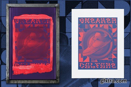 Silkscreen Print - Photoshop Effect BSXMN44