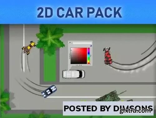 2D Car Pack with Vehicle controller v1.0