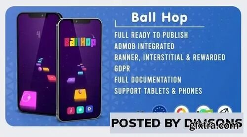 Ball Hop (Unity Game + Admob + GDPR) v1.0