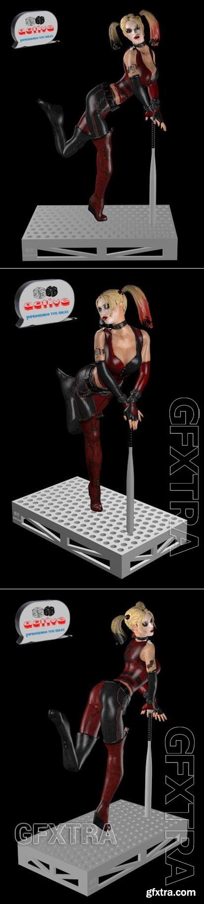 Red an Black Harley Quinn &ndash; 3D Print Model