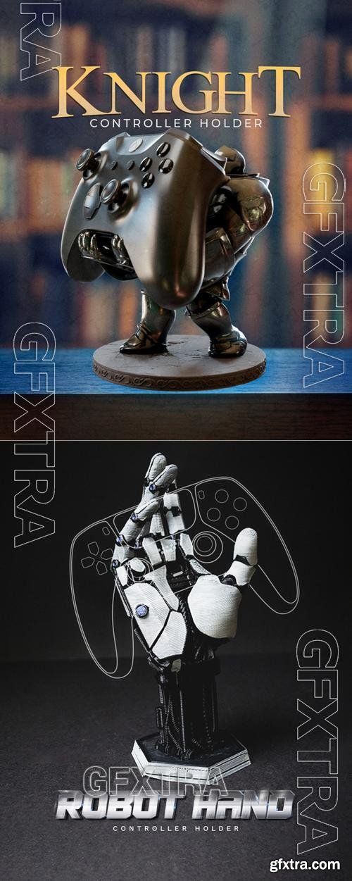 Knight Controller Holder and Robot Hand Controller Holder &ndash; 3D Print Model