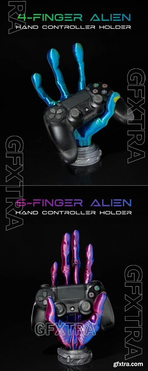 4 Finger Alien Hand Controller Holder and 6 Finger Alien Hand Controller Holder &ndash; 3D Print Model