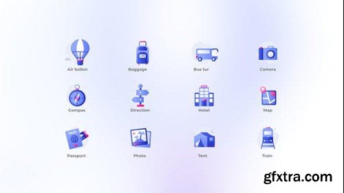 Videohive Travel - Gradient Icons 47731686