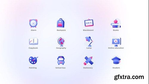 Videohive Education - Gradient Icons 47728293