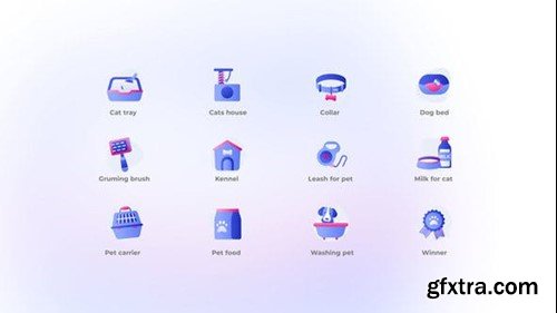 Videohive Pet - Gradient Icons 47731418