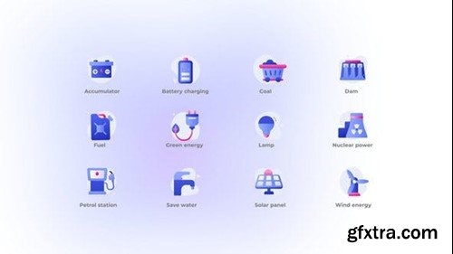 Videohive Power and Energy - Gradient Icons 47731432