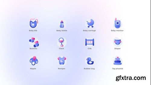 Videohive Baby - Gradient Icons 47725613