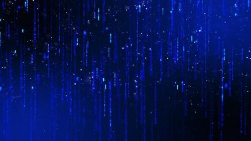 Videohive - Abstract Elegant Blue Line Rain Particles - 47645709 - 47645709