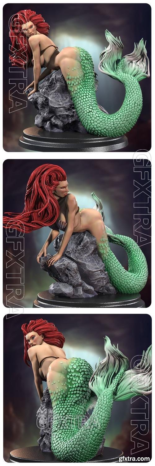 Siryll - Little Creepy Mermaid - Ariel Pinup &ndash; 3D Print Model