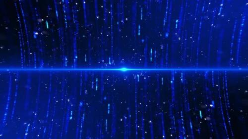 Videohive - Abstract Elegant Blue Line Rain Particles - 47645713 - 47645713