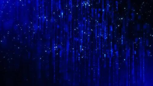 Videohive - Abstract Elegant Blue Line Rain Particles - 47645715 - 47645715