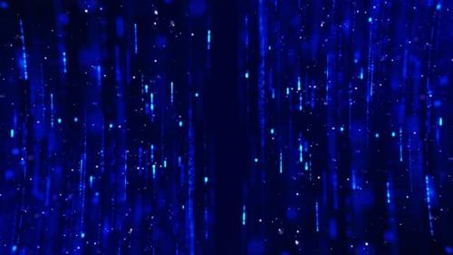 Videohive - Abstract Blue Line Rain Particles - 47645719 - 47645719