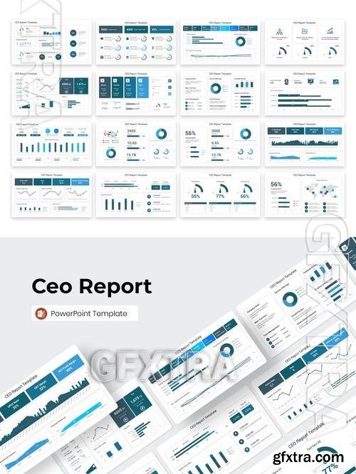 CEO Report PowerPoint Template 3939U2B