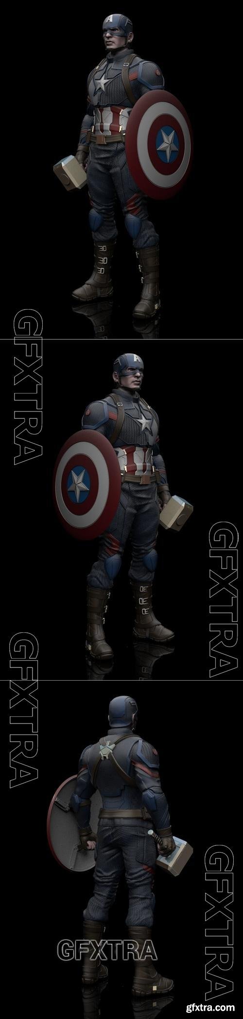 Captain America Statue endgame &ndash; 3D Print Model