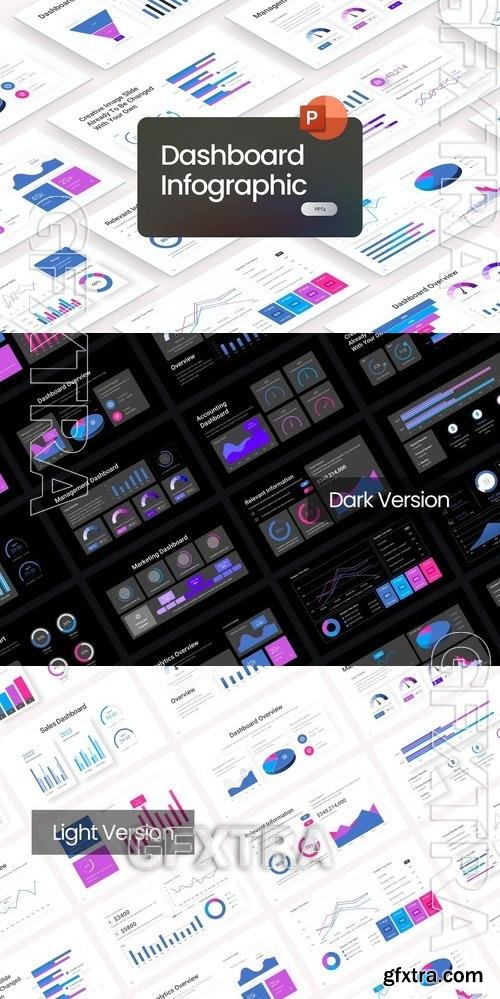 Dashboard Data Statistic PowerPoint Template S6XF8NJ