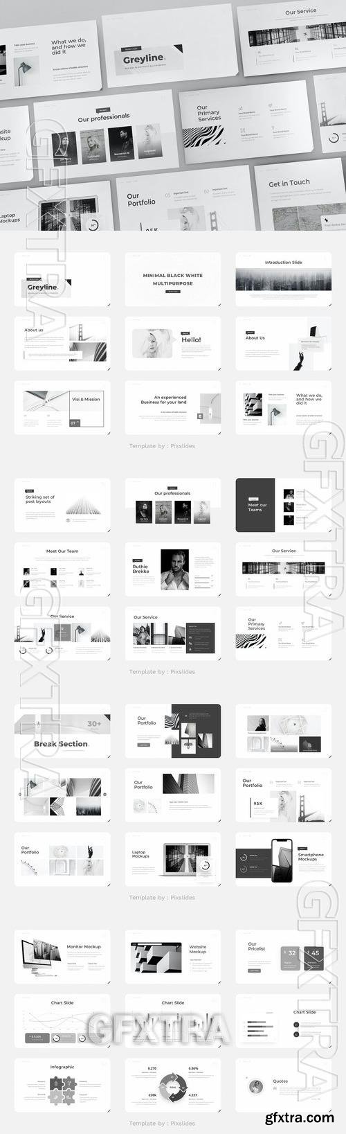 Black White Multipurpose Powerpoint Template UKBNXC8