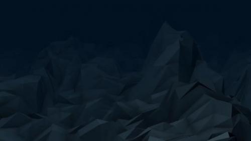 Videohive - Dark Low Poly Terrain Flyover Background - 47689984 - 47689984