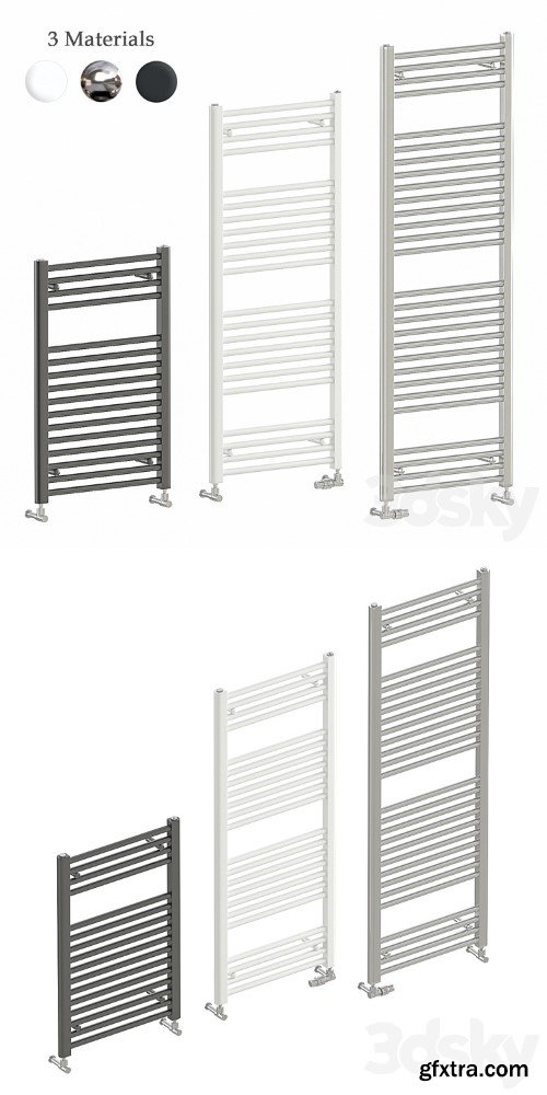 Zehnder Aura heated towel rail