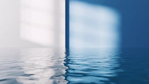 Videohive - Empty room with water surface - 47693479 - 47693479