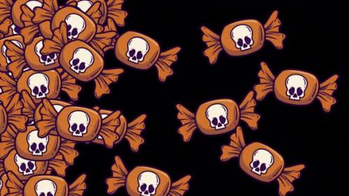 Videohive - Halloween Candy Transition 4K Alpha Channel - 47700913 - 47700913