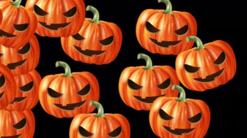 Videohive - Halloween Pumpkin Transition 4K Alpha Channel - 47700914 - 47700914